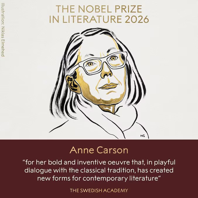Anne Carson wint de Nobelprijs Literatuur 2026!